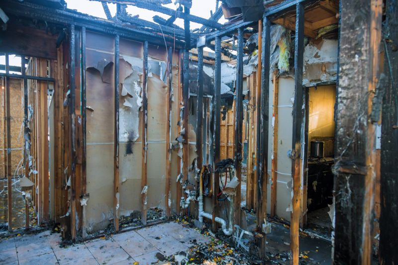 Restored Fire-Damaged Interior